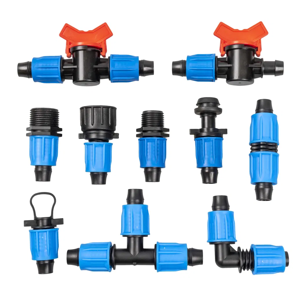 Drip Fittings Irrigation System Pipe Fitting for Tape Fitting Connectors Valve