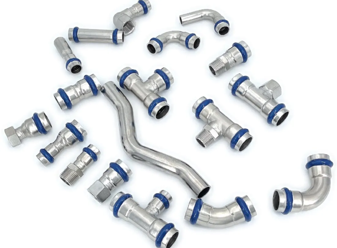 Dvgw W534/Uni En 10305-3/ASTM B88 Stainless Steel/Carbon Steel/Copper/Brass Press Fitting