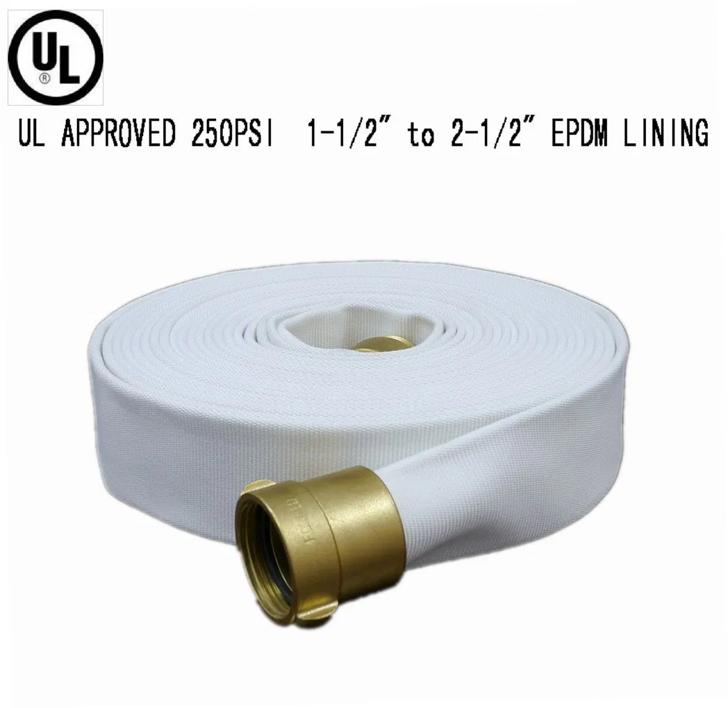 2.5 Inch Canvas Fire Fighting Firefighter Lay Flat PVC Rubber Layflat Water Fire Hose Pipe