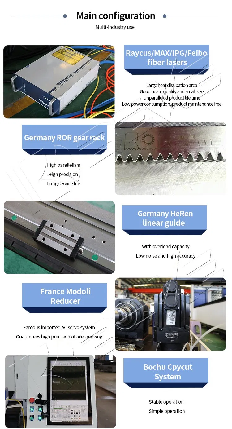 Beke Fiber Laser Cutting Machines Stainless Steel Carbon Steel Size 3015 3000W Tube and Sheet