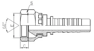 Straight Bsp Female 60° Cone Hydraulic Hose Fittings (22611/22612)