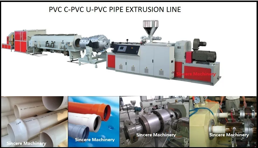 Plastic PVC|HDPE|PE|PP|PPR Pipe Extrusion Making Production Line