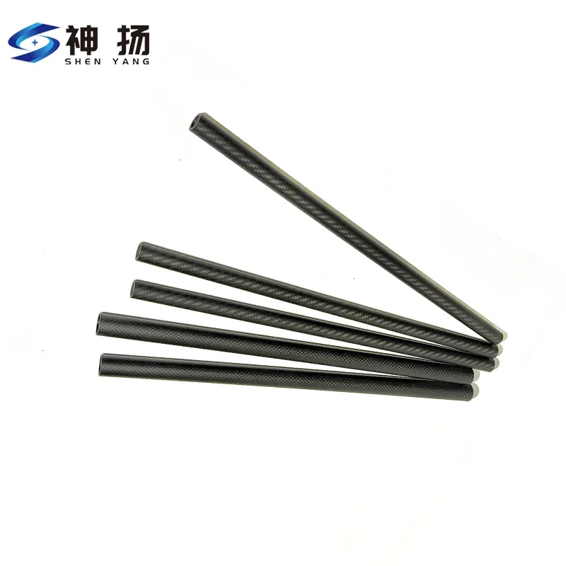 Od 8mm, ID 6mm, Length 1000mm, 3K Plain (Twill) Carbon Fiber Tube Pipe
