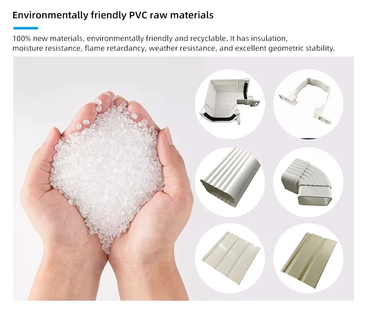 5.2 Inch Rainwater Harvesting System PVC Gutter System Leader Pipe