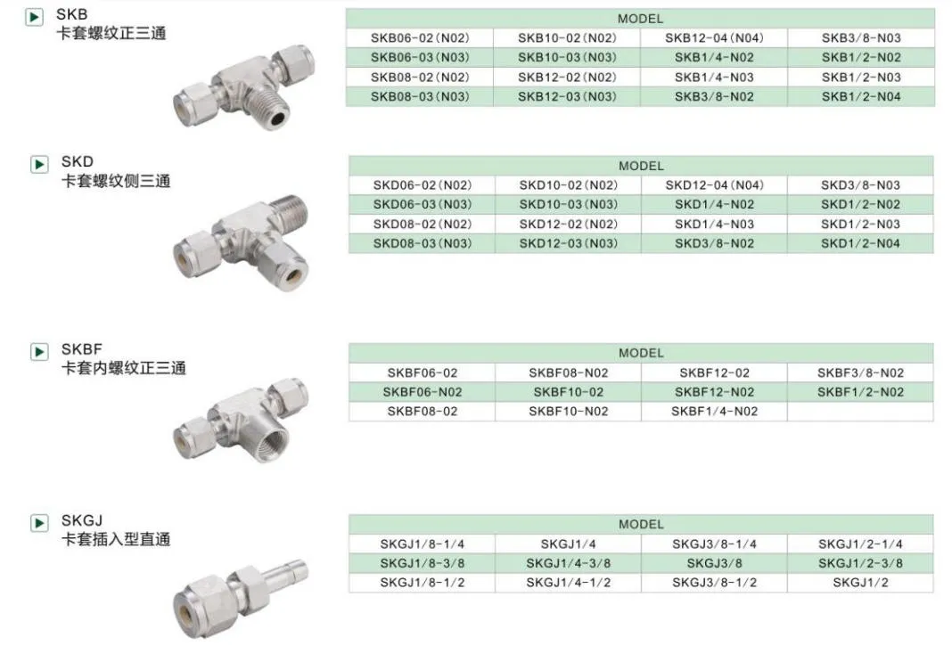 200 Bar High Pressure NPT Thread Double Ferrule Tube Connector Corrosion Resistance Rust Free 316L Stainless Steel Hydraulic Fittings