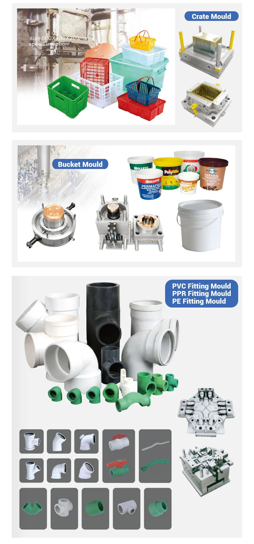 Manufacturer Fittings Bracket PPR Pipe for Injection Molding Machine