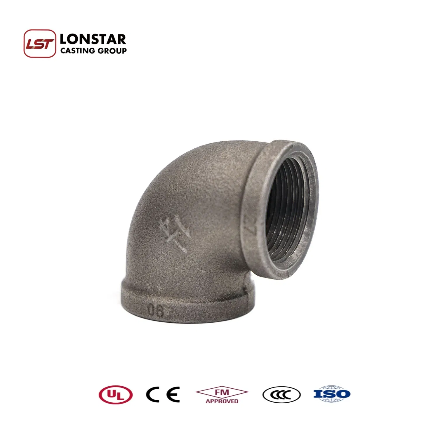 Lonstar All Sizes of Black Iron Pipe Fitting 45 Degree Pipe Plumbing Accessory Material Elbow Fittin