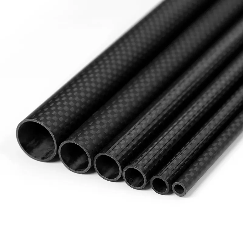 Factory Carbon Fiber Pipe 3K Plain Twill Carbon Fiber Tube Customized High Strength