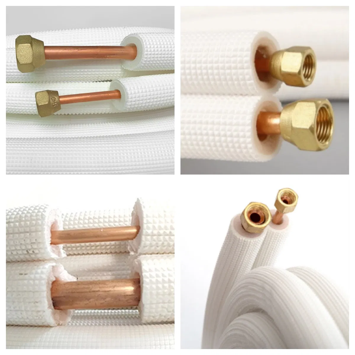 Air Conditioner Insulation Split Line Set Connecting Refrigerant PVC Foam Insulated AC Copper Pipe P