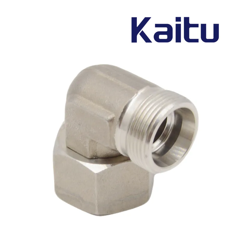 Stainless Steel Pipe Fitting Reducer Elbow Adaptor with Swivel Nut - Hydraulic Valve Connection
