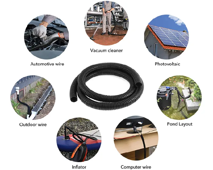 Plastic Nylon PA6 Waterproof Corrugated Electrical Flexible Conduit Pipe Manufacturer