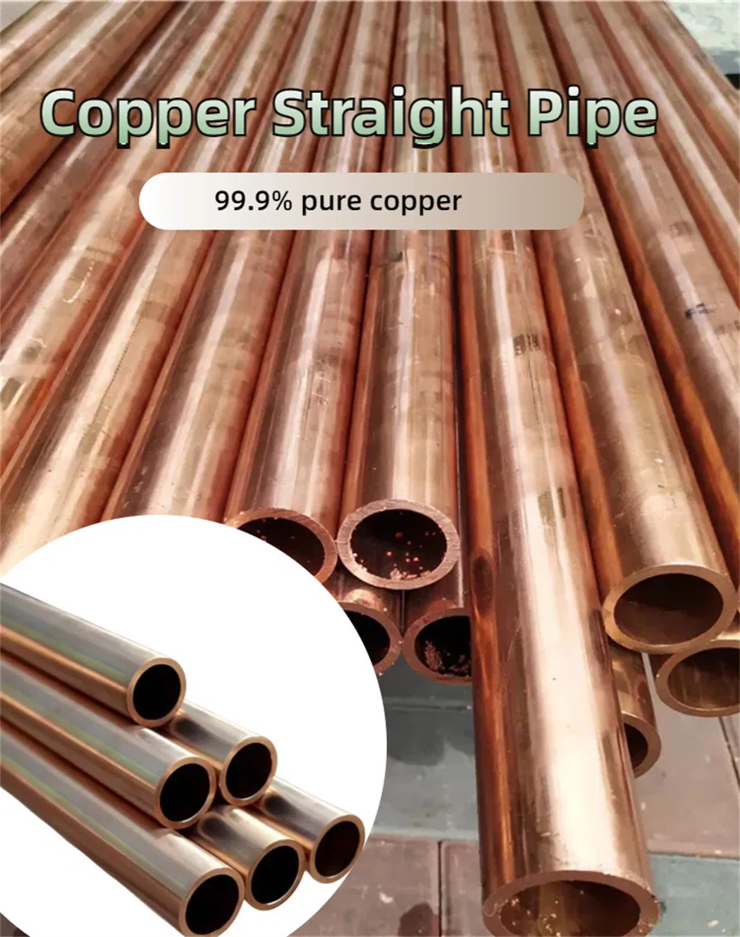 Gas Use 1/4 3/8 PVC Coated Copper Tube Black /White/ Yellow/Green Plastic Clad Copper Pipe