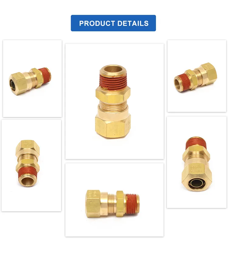 Good Quality Pipe NPT DOT Brass Male Thread Straight Ferrule Fittings