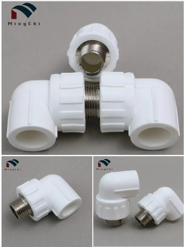 Zhuji PVC Plumbing Material 90 Degree PPR Female Male Elbow Tee in Pipe Fittings
