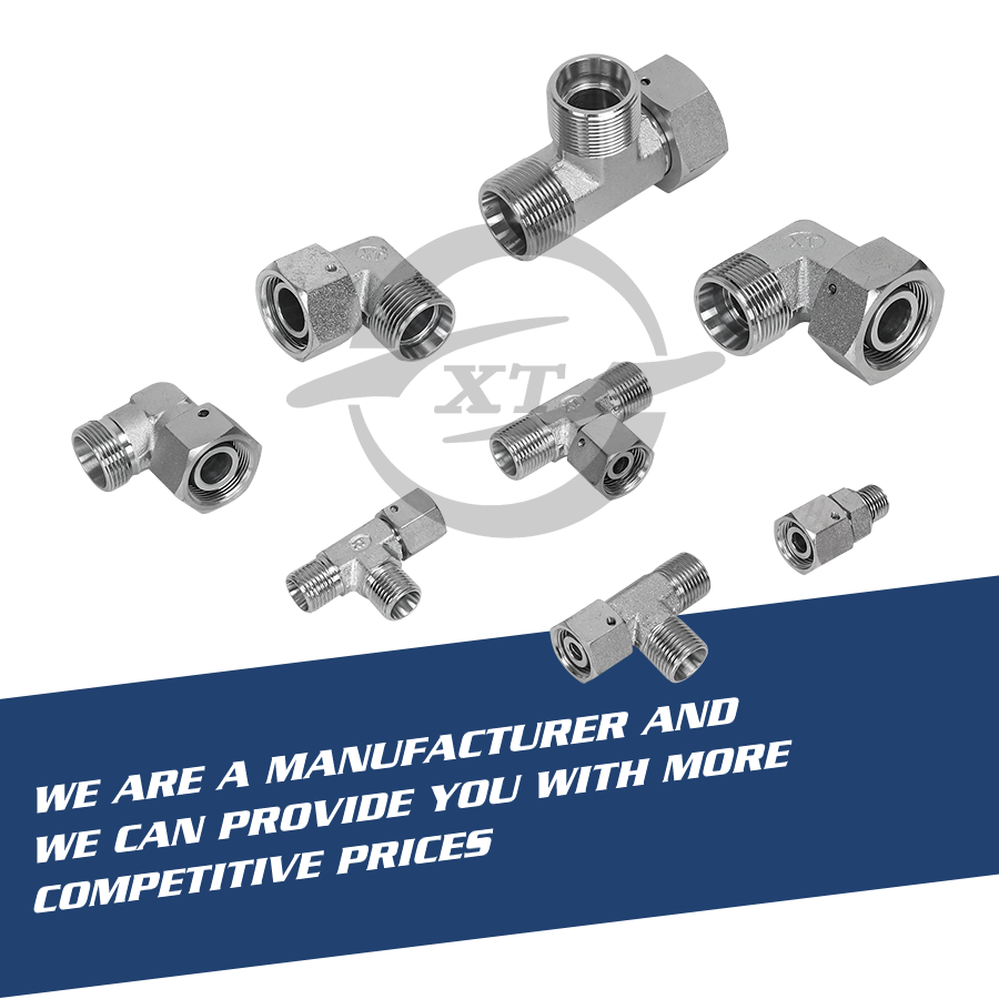 6c 24 Deg Hydraulic Fittings Male Metric Thread with 8c Bulkhead Nuts