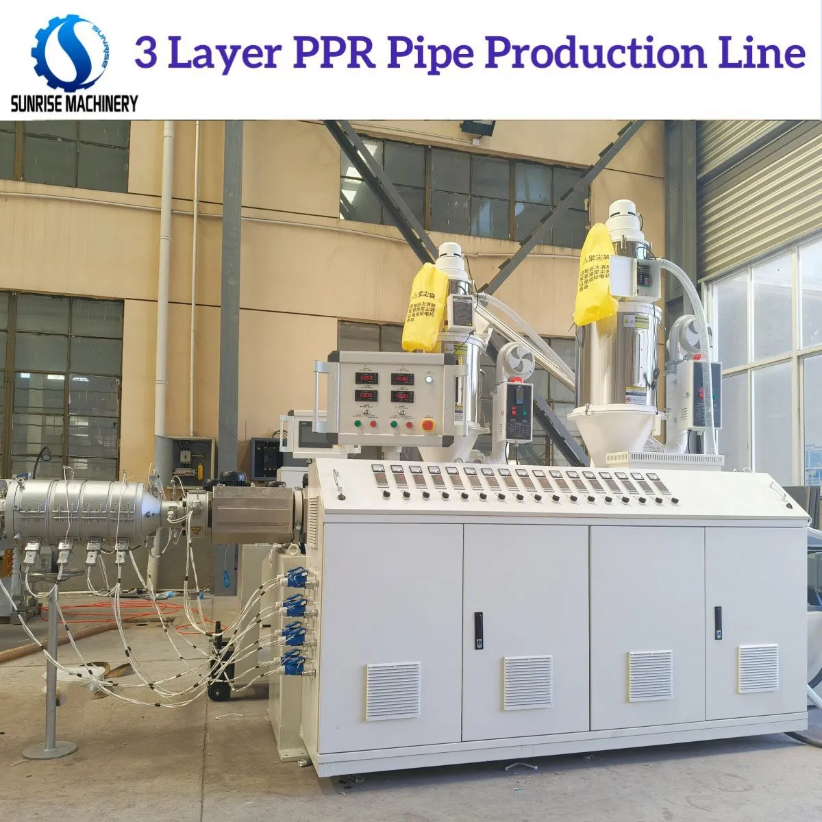 3 Layer Co-Extrusion HDPE PPR Water Pipe with Fiber Glass Manufacturing Machine Plastic Pipe Produci