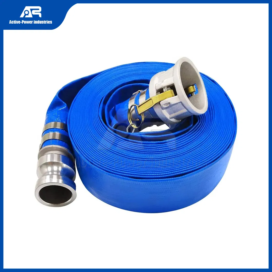 Active-Power Industries PVC Hose Distributor China PP PVC Lay Flat Hose Pipe with Aluminum Steel Camlock Hose Coupling