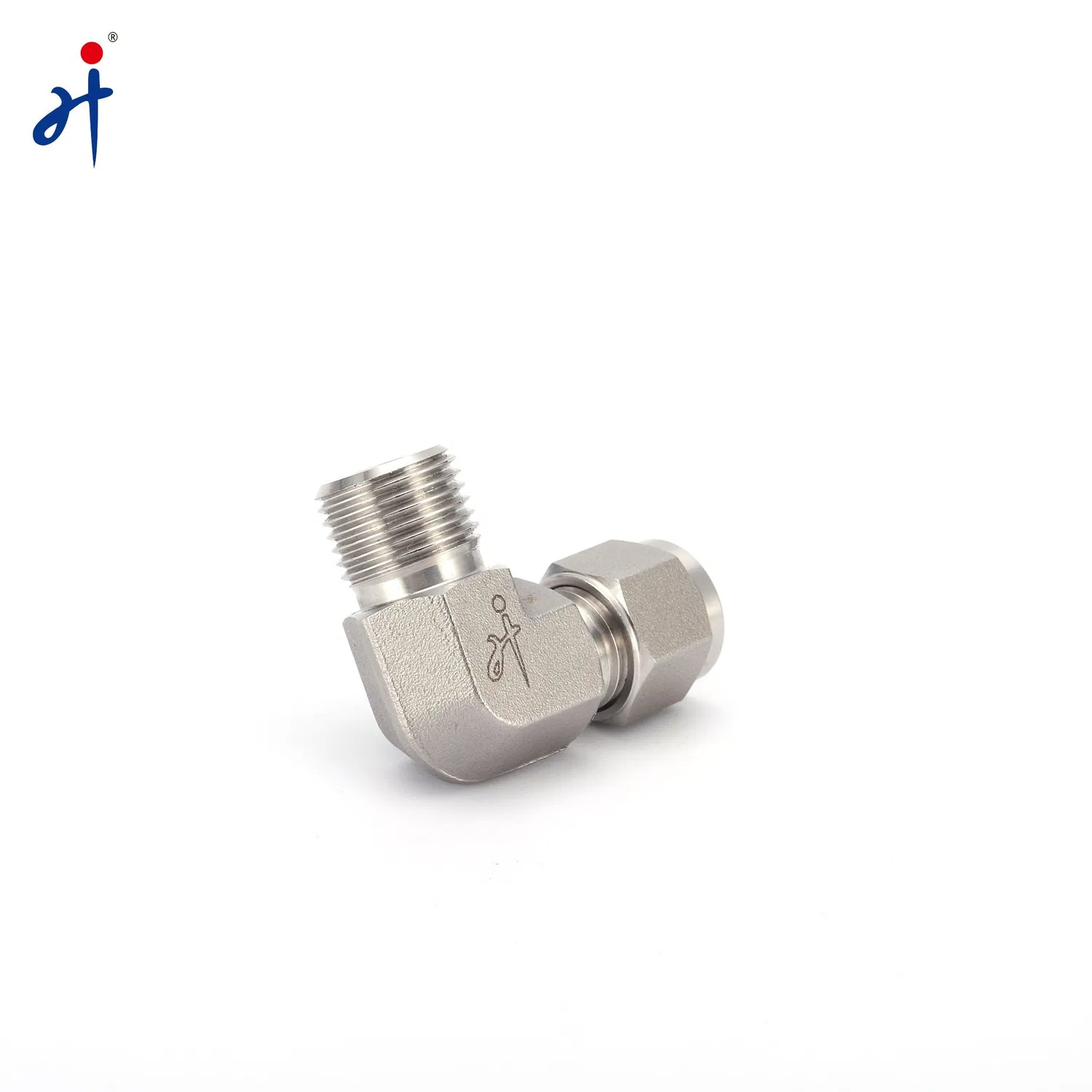 Male Elbows Connector with Double Ferrules Elbow Tube Fitting Water Treatment