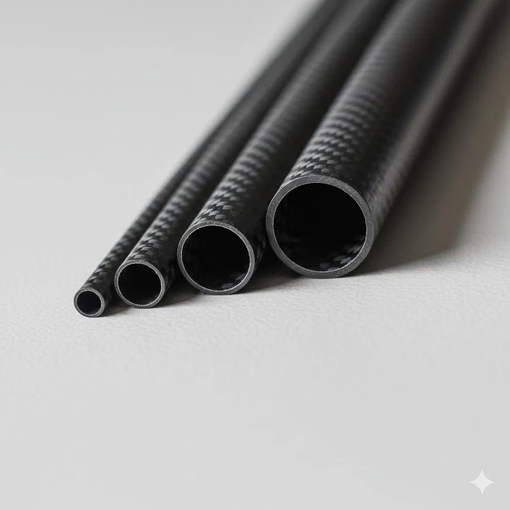 Twill Glossy T800 Threaded Carbon Fiber Tube 2m for Marine Use
