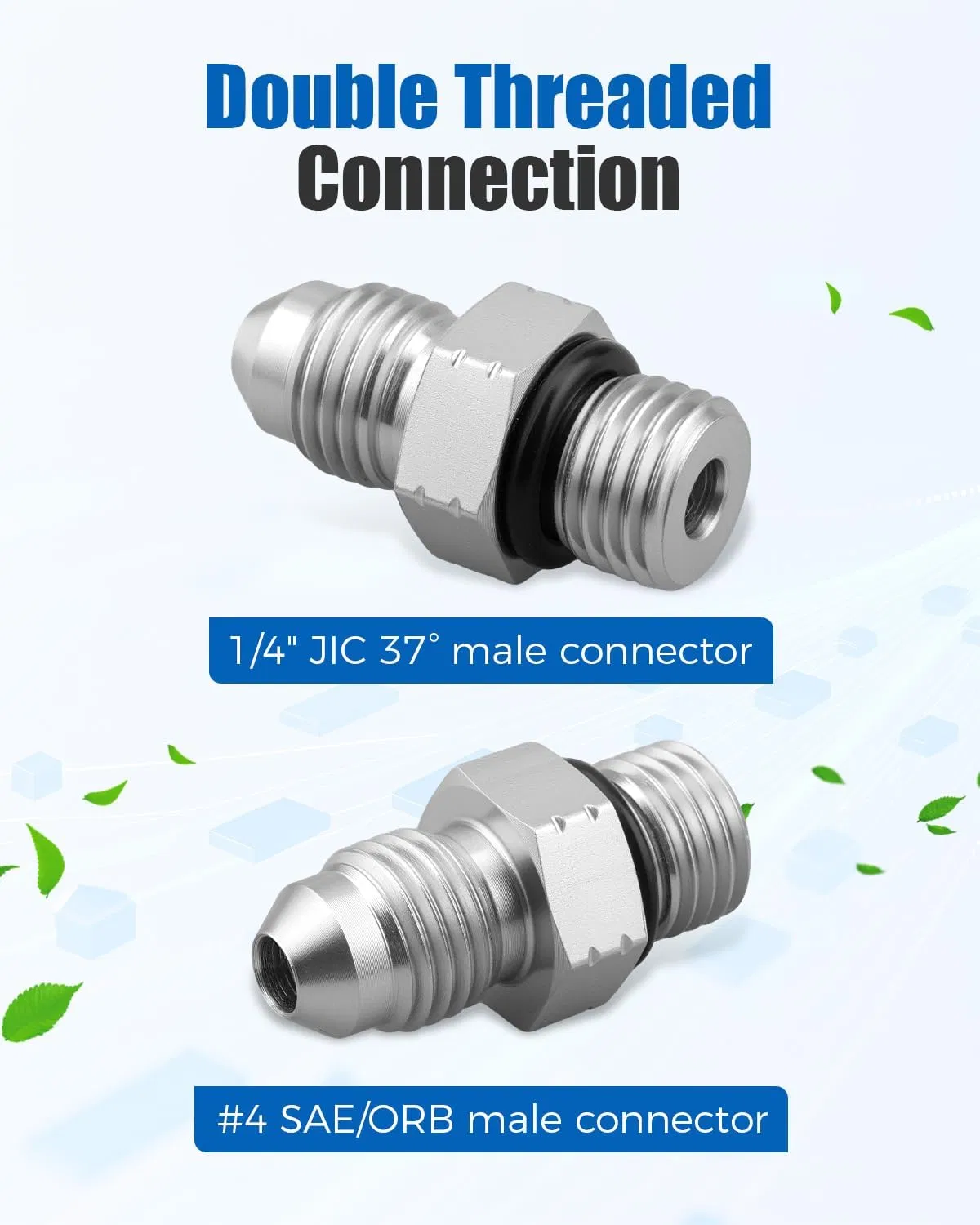 Best Selling Precision Rustproof Steel Hydraulic Hose Adapter Fittings, of Jic/Bsp/NPT/DIN/Orfs/Metric Standard
