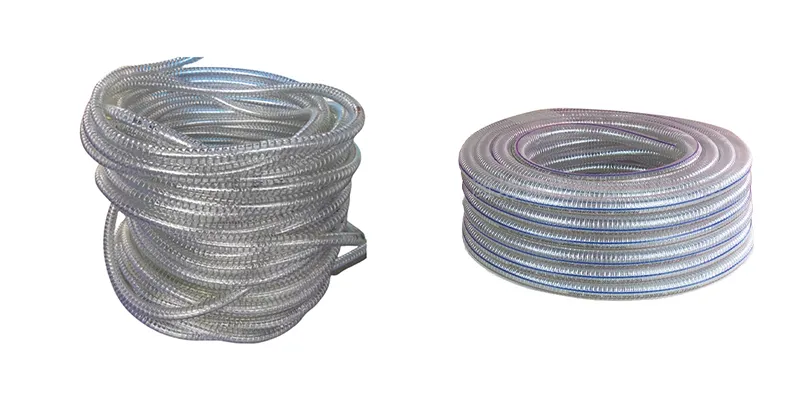 Clear PVC Steel Wire Helix Suction Water Hose Tube Pipe