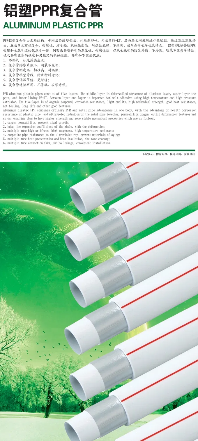 High Quality Al/PPR Pipe Plastic PPR Pipes