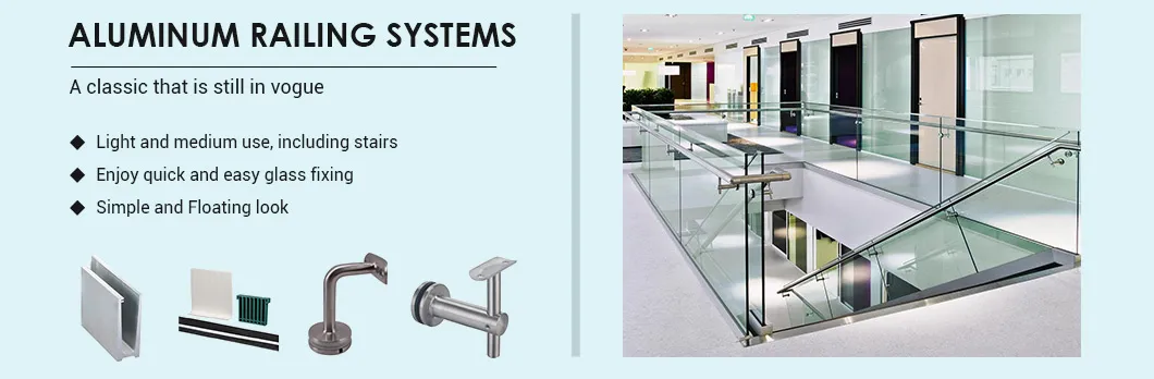 European Style Outdoor Stainless Steel Railing Post Glass Clamp Fittings