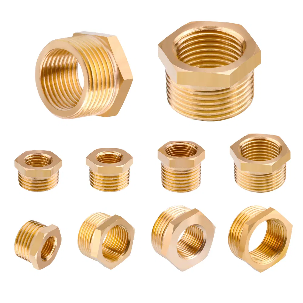 Brass Hose Fitting Hex Reducer M/F 1/8" 1/4" 3/8" 1/2" 3/4" Bsp Male Female