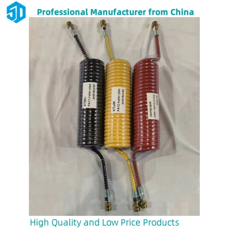 Plastic Spiral Air Line Hose Air Brake Hose Pipe for Truck and Trailer Nylon Braided Hose Pipe