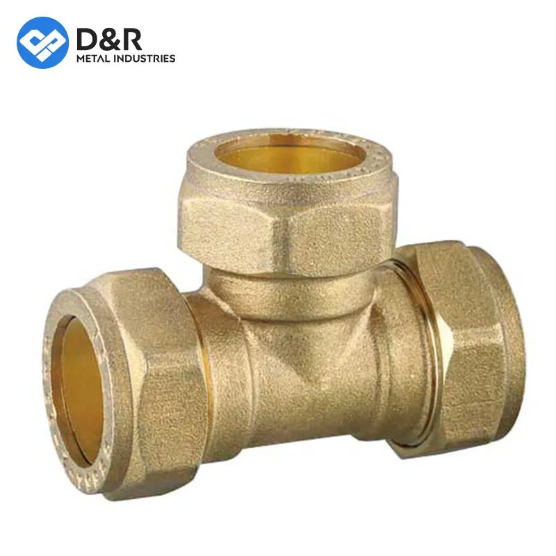 D&R Metal Full Size Custom Thread Tee Brass Plumbing Quick Connect Fitting 90 Degree Elbow Union 1/2 Inch~1" Brass Fitting