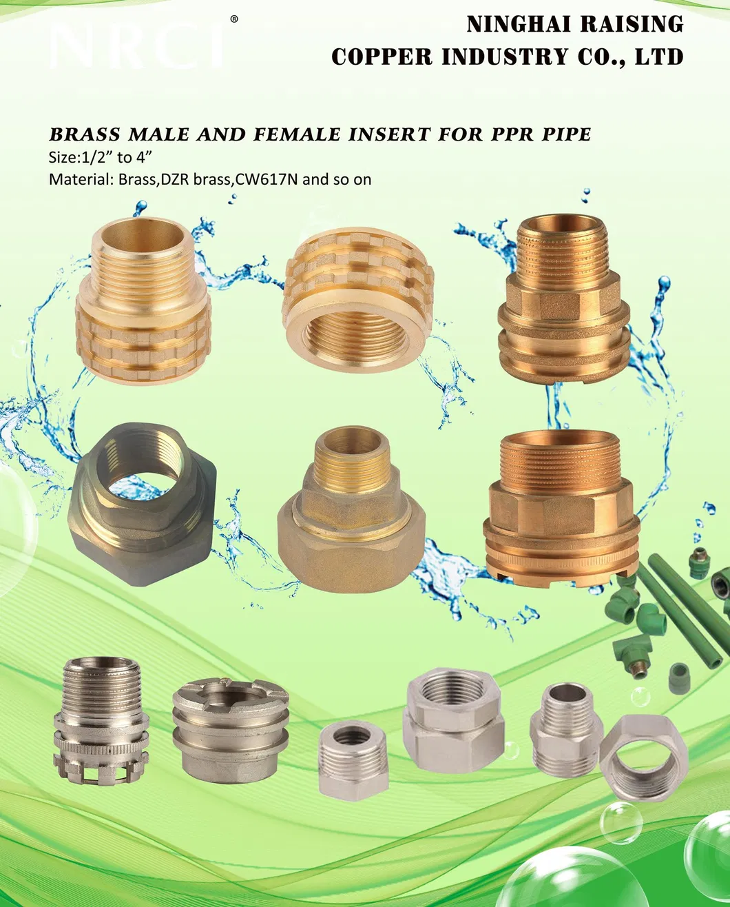 Brass Forged Fittings with Barb for Water Pipe