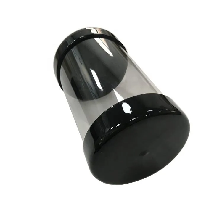 PC Transparent Custom Plastic Packing Pipe with PVC End Cover/Cap