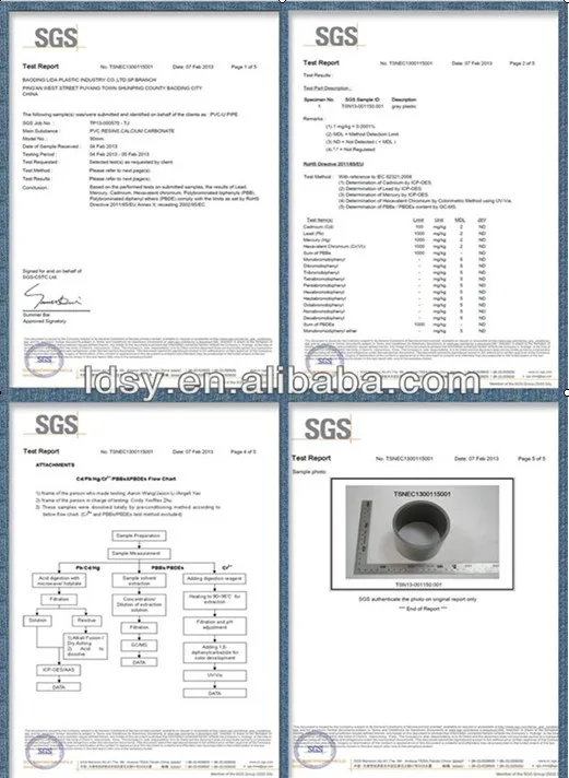 Factory Direct Sale Export Level Hard PVC Pipe with Water Pipe
