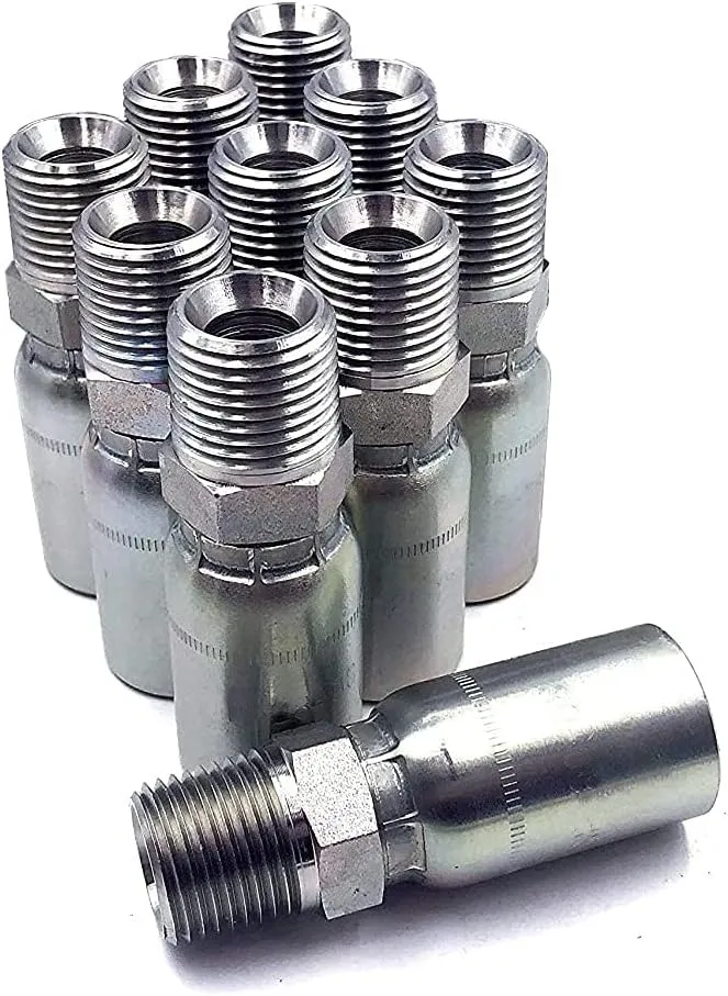 Factory 1/4" Orfs Hydraulic Hose Fitting, 3/8" I. D. Hose X 1/4" Orfs Male with Prote