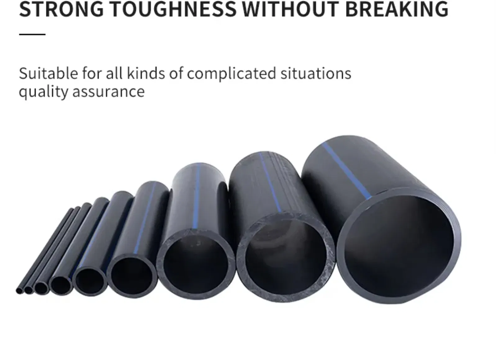 High Quality Wholesale PE100 Plastic Black PE PVC HDPE Pipe for Chemical/Electric/Conduit/Construction