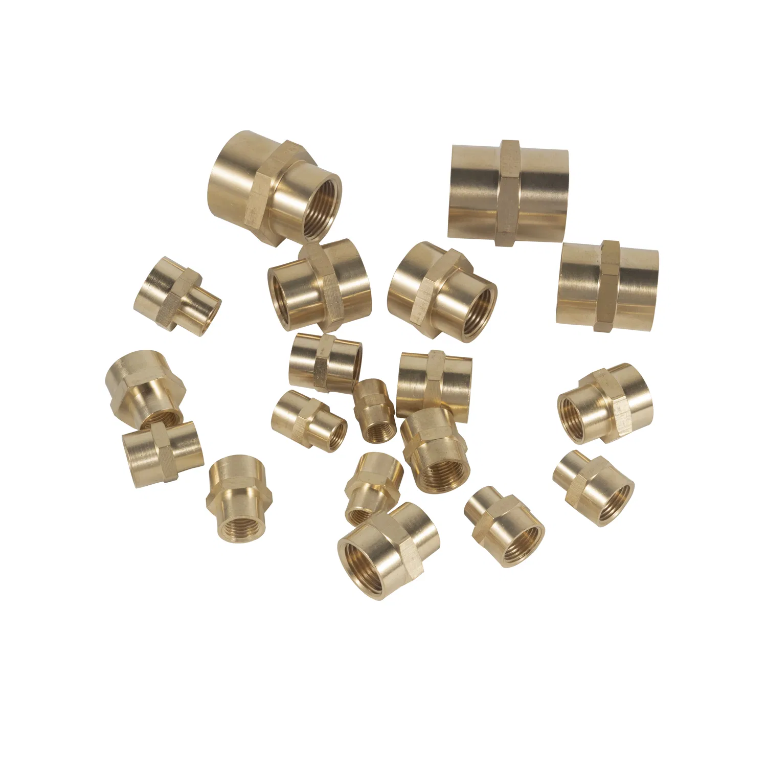 Brass Pipe Fitting Hex Bushing, Reducer Adapter, Nipple, Barstock Street Elbow Fitting