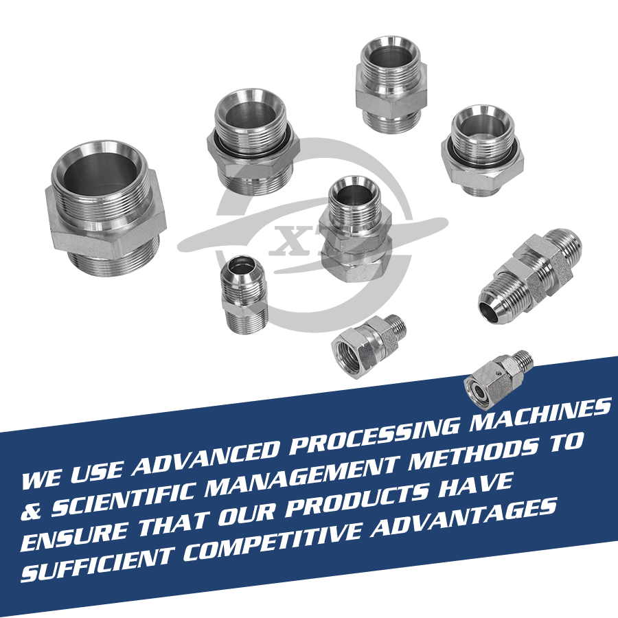 6c 24 Deg Hydraulic Fittings Male Metric Thread with 8c Bulkhead Nuts