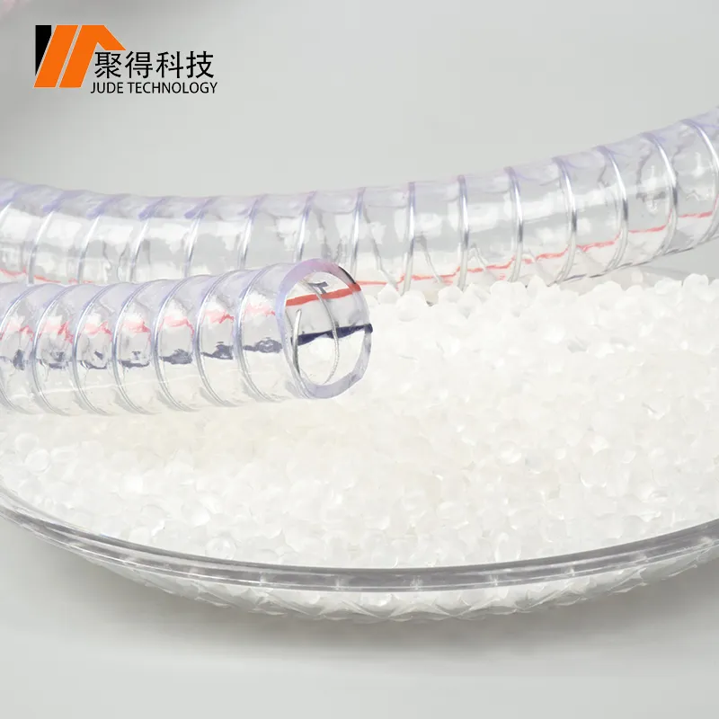 Flexible PVC Granules Compounds Clear Nylon Braided Hose Pipe