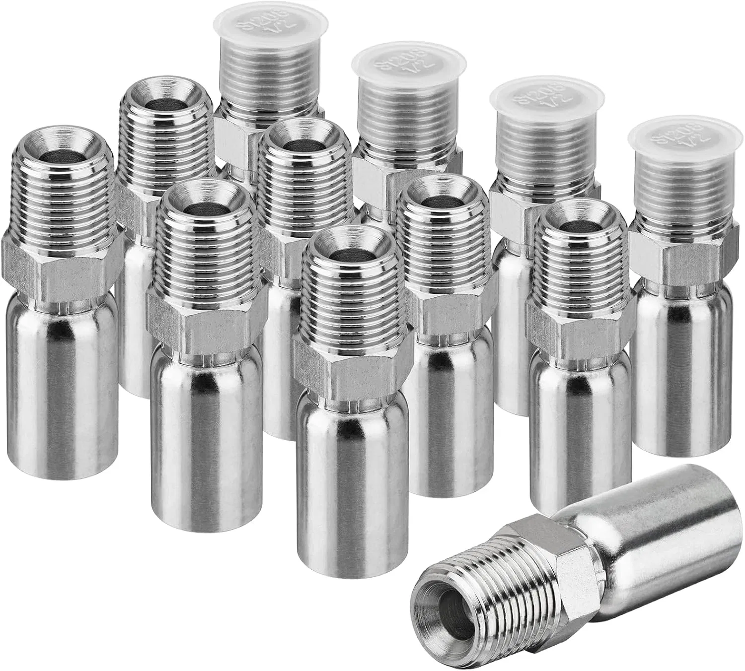 Factory 1/4" Orfs Hydraulic Hose Fitting, 3/8" I. D. Hose X 1/4" Orfs Male with Protection Cover Hydraulic Hose End Crimp Kit Fitting