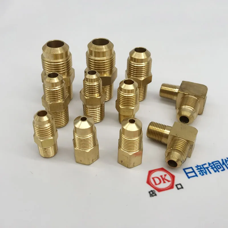 Brass Tube Fitting, Half-Union, 3/8" Flare X 1/2" Male Pipe