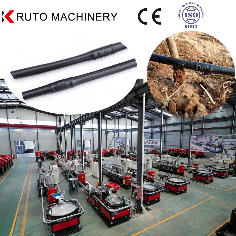 Inlaid Strips Drip Irrigation Pipe Exstrusion Line/PVC HDPE PPR Corrugated Jacket Pipe Hose Tube Pla