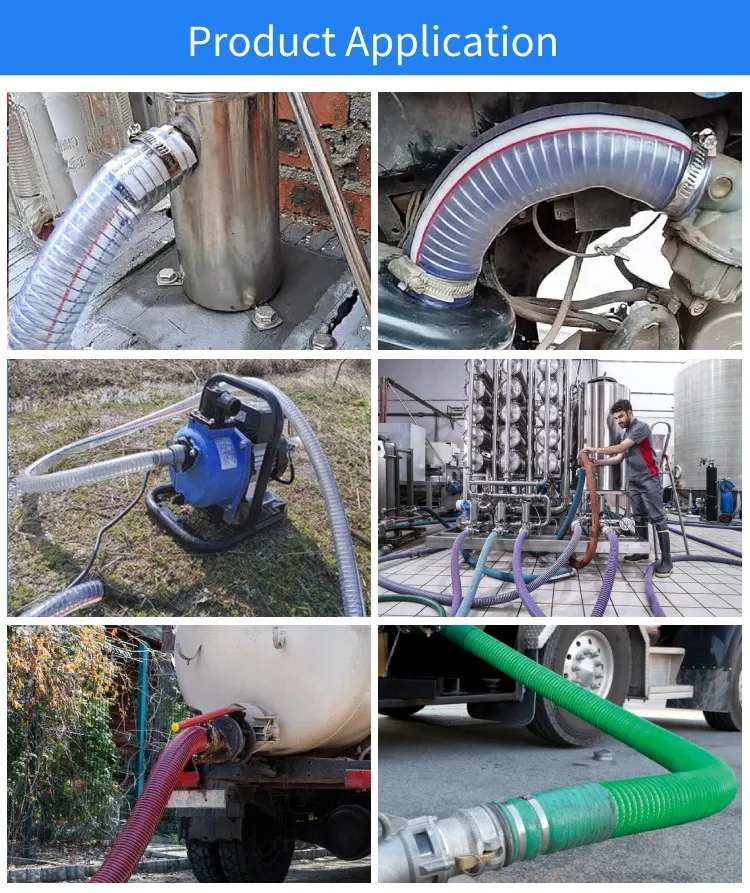 PVC Industrial Transparent Spiral Steel Wire Reinforced Suction Hose Pipe