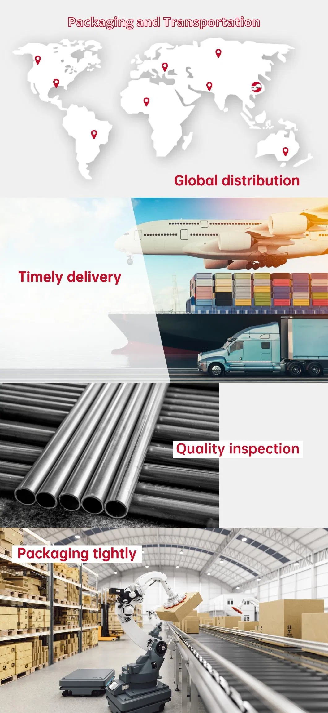 SUS304/316L Equal Tee Stainless Steel Butt-Weld Pipe Fitting for Drinking Water