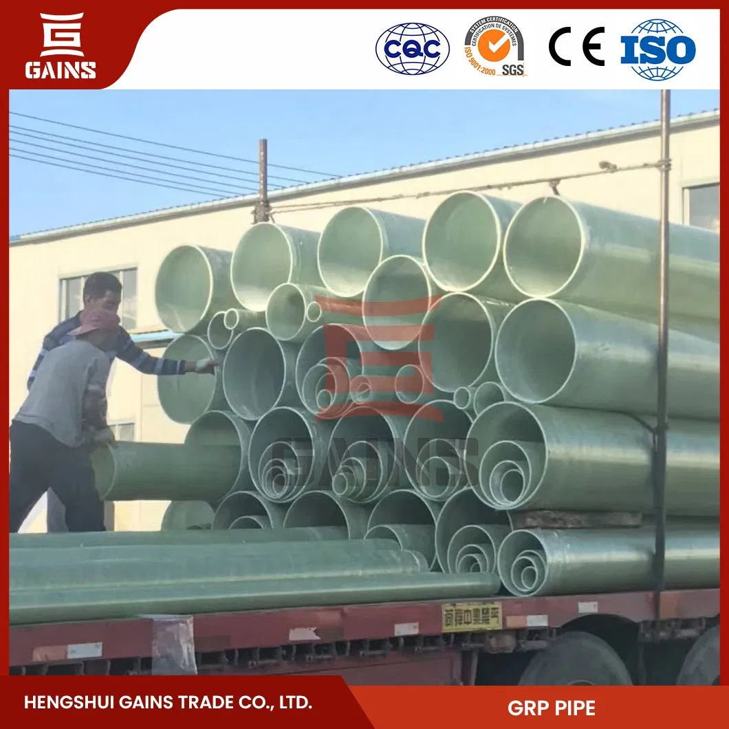 Gains GRP Pipe 450 mm Price Wholesaler PVC FRP Sewerage Pipe China FRP Chemical Pipe