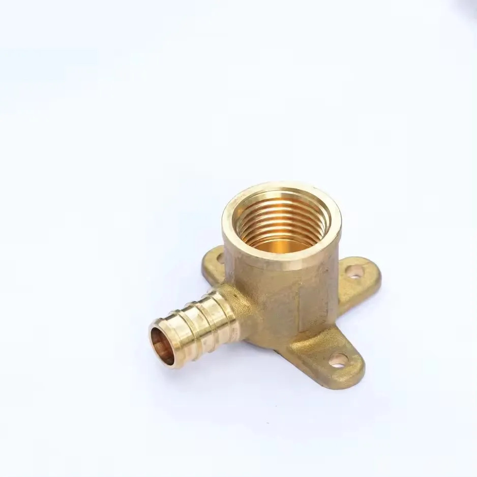 Lead Free Brass Crimp Pex Fittings 1/2 Inch Female Drop Ear Elbow 90 Degree 1/2 Inch Female Thread Plumbing Fitting
