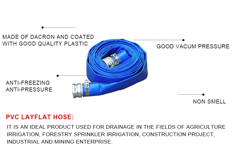 PVC Special High-Strength 4bar Layflat Hose Discharge Pipe