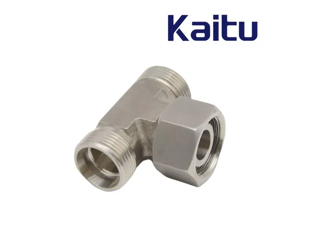 OEM Equal Tee Fitting - Three-Way Hydraulic Manifold Connector Stainless Steel Adapter