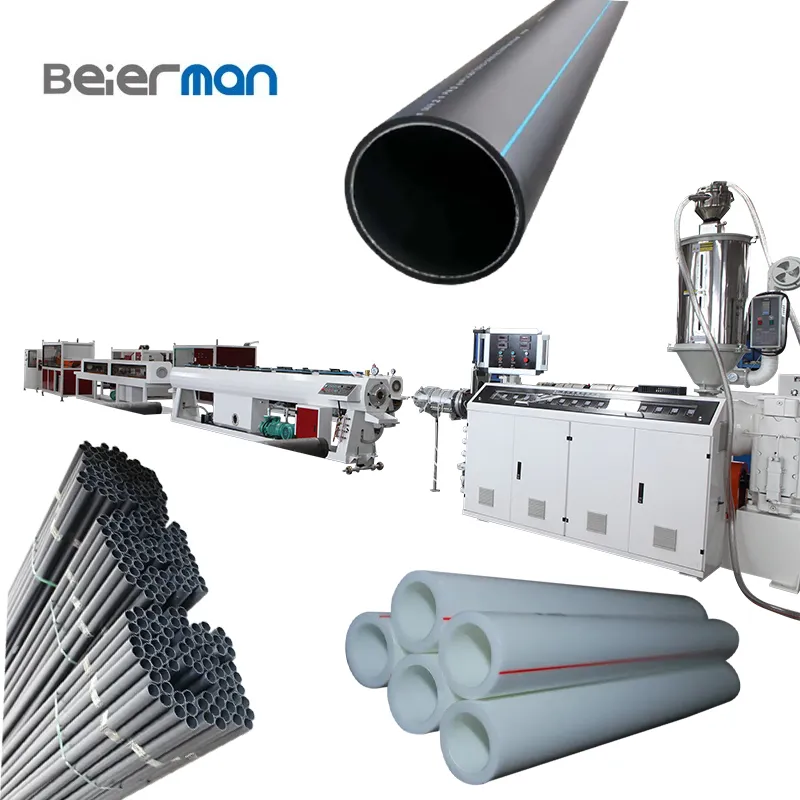 PE Pipe Making Machine Beierman Pipe Extruder Machine High Speed PE Pipe