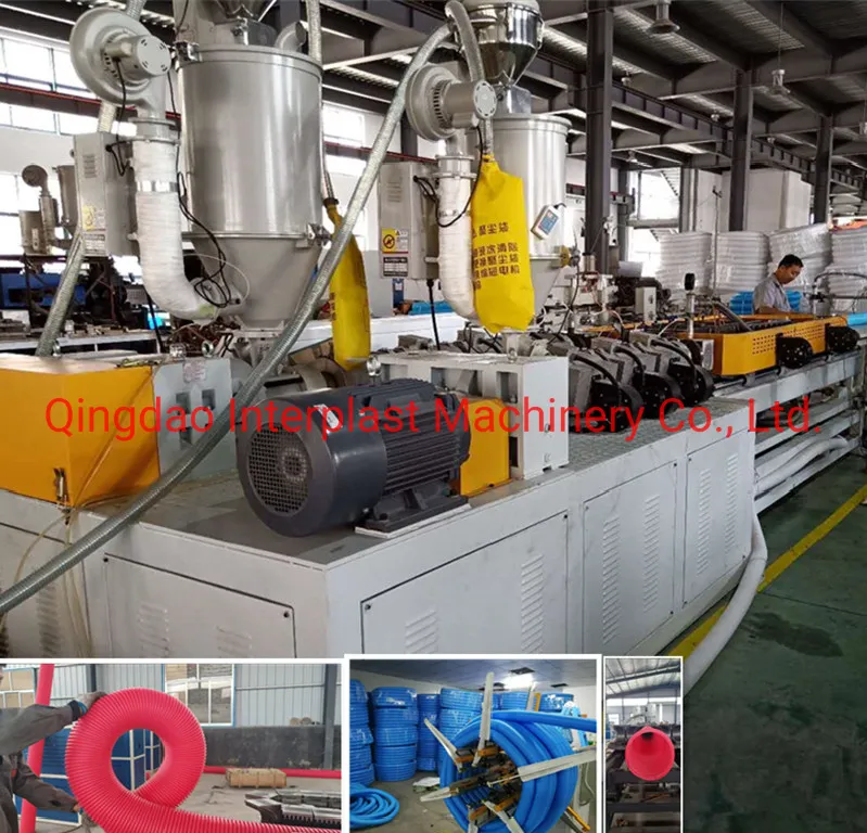 Plastic PVC|PE|PP|HDPE Single Double Wall Corrugated (DWC) Cable|Tube Extrusion Machinery|Air Ventilation Pipe Making Machine Supplier