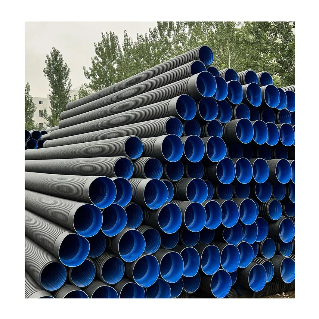 Sn4, Sn8, Sn16, 18-Inch HDPE Double-Wall Corrugated PE Drainage Pipe, Dwc HDPE Plastic Culvert, Plastic Pipe, Corrugated Pipe